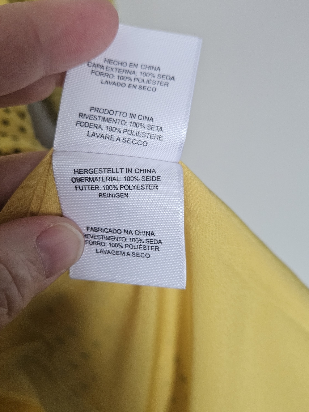 NWT Joie Daevon Yellow Polka Dot Longer Back Dress Tie Size L Silk - Picture 6 of 8